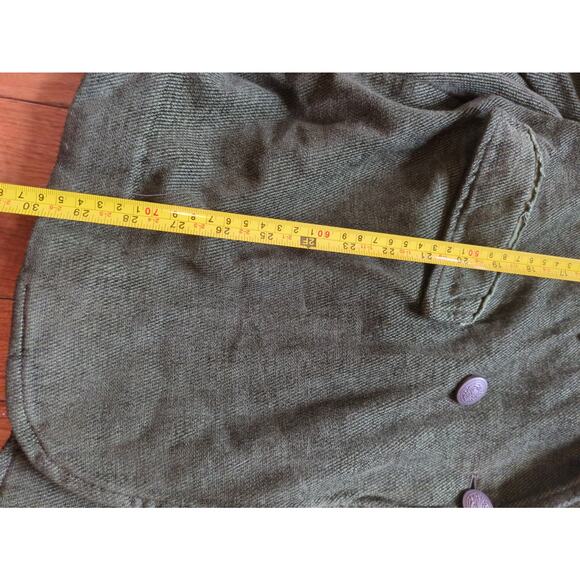 FREE PEOPLE Olive Green Military Double Breasted Button Blazer Size M - Picture 6 of 8